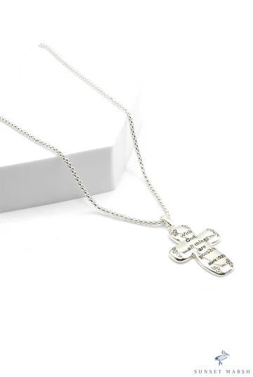 Faithful Words - Silver Necklace (Not Paparazzi)