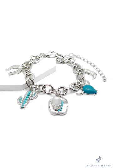 Rodeo Rebel - Blue Bracelet (Not Paparazzi)