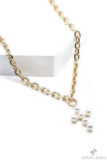 Pearl of Faith - Gold Necklace (Not Paparazzi)