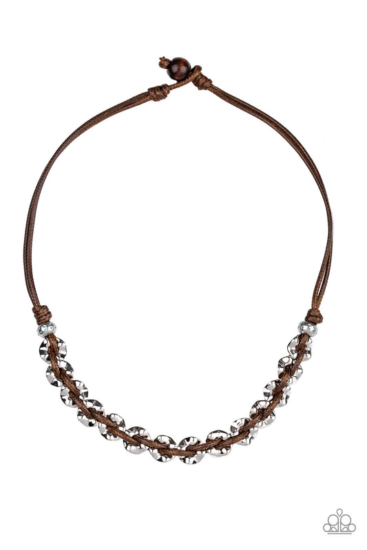 Men's Necklace and Bracelet Set - Brown