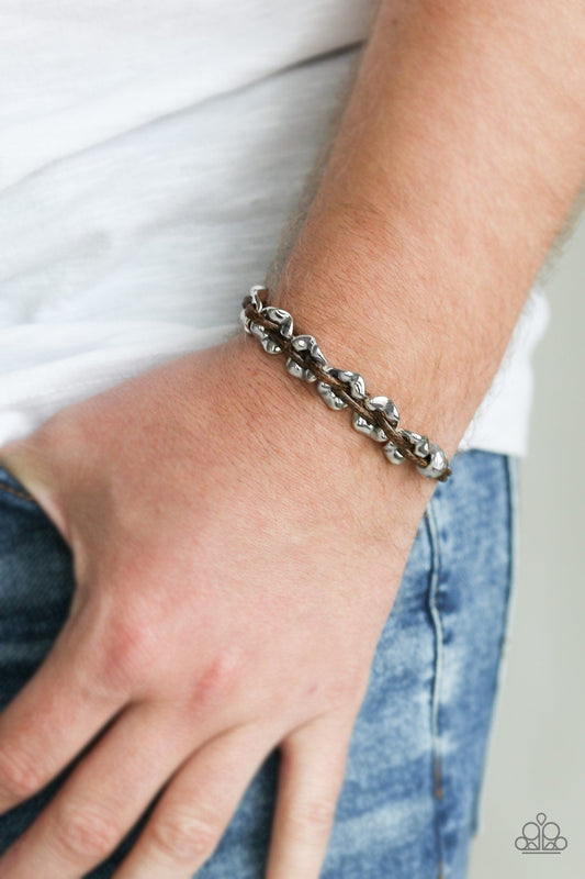 Men's Necklace and Bracelet Set - Brown